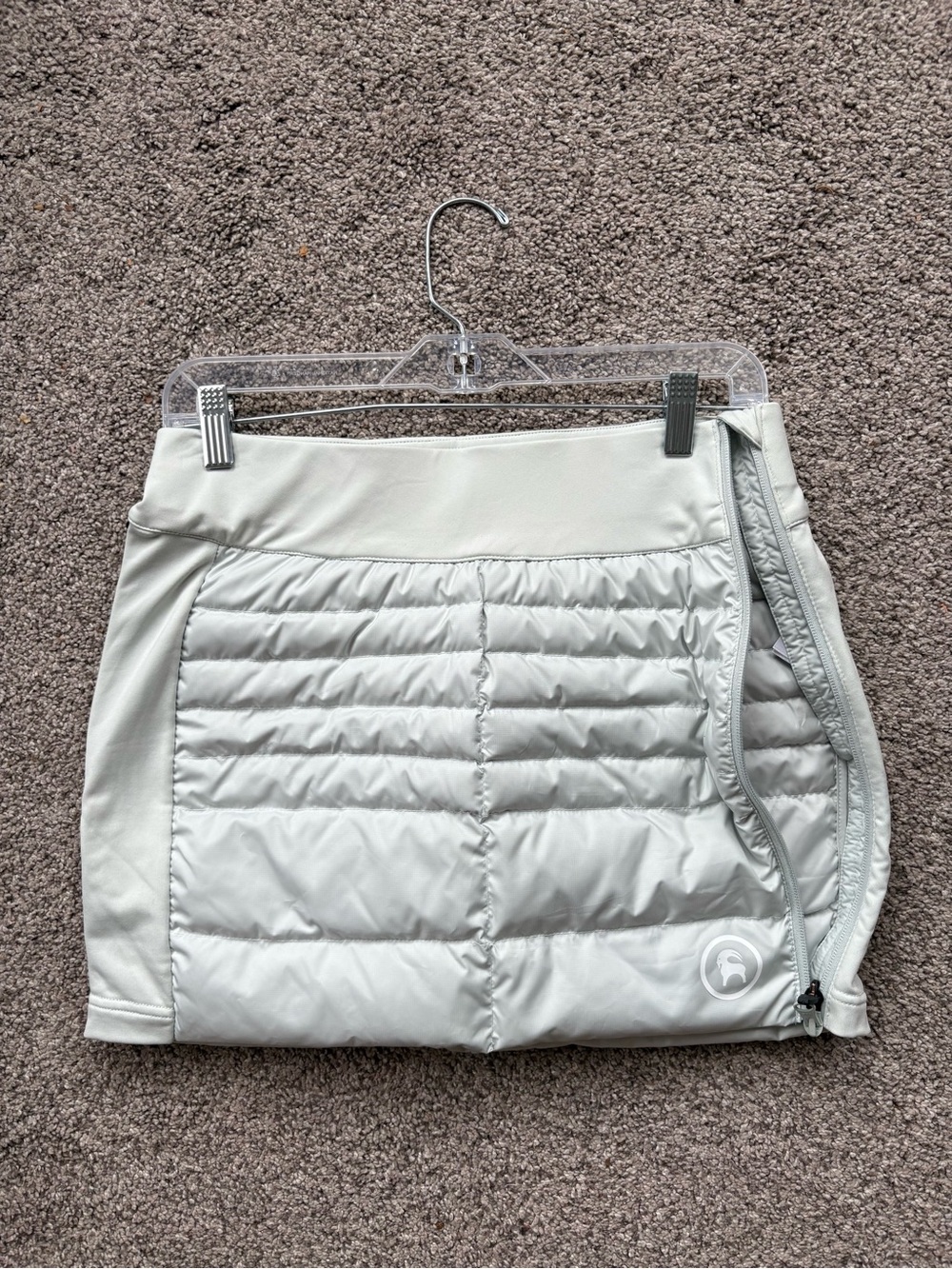 Backcountry Light Gray Quilted Puffer Skirt